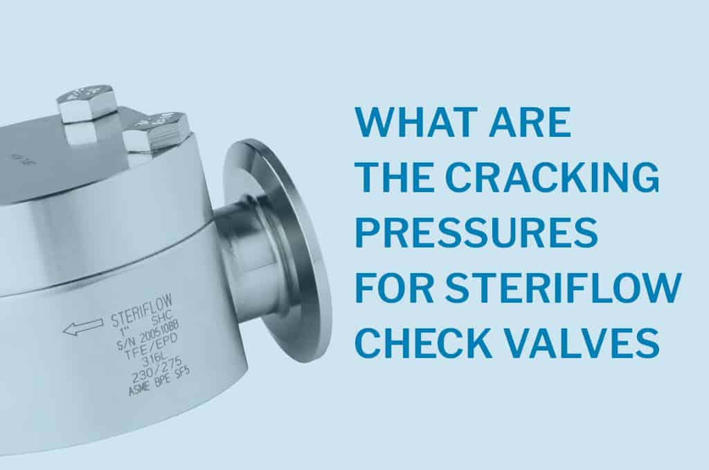 Picture of blog post - What are the cracking pressures for Steriflow check valves