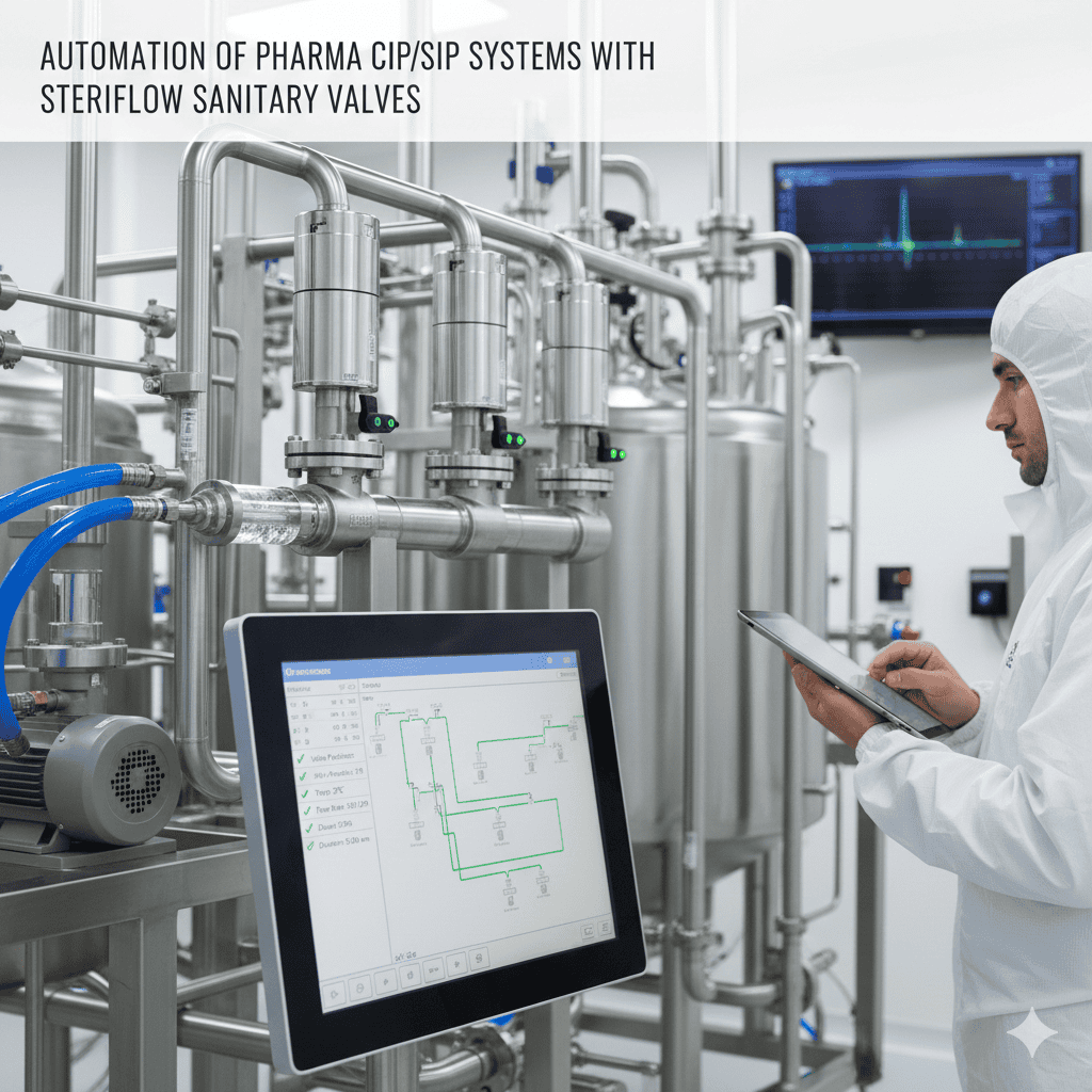 Automation of Pharma CIP/SIP Systems with Steriflow Sanitary Valves