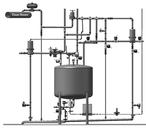 Steam in place